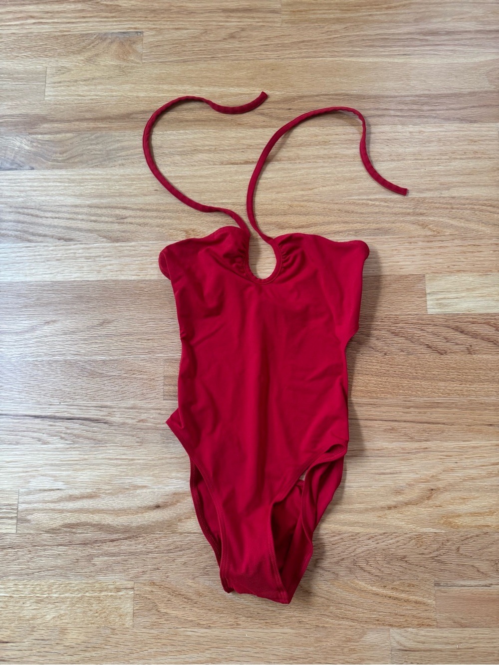Vintage early 2000s Eres red halter bathing suit 40